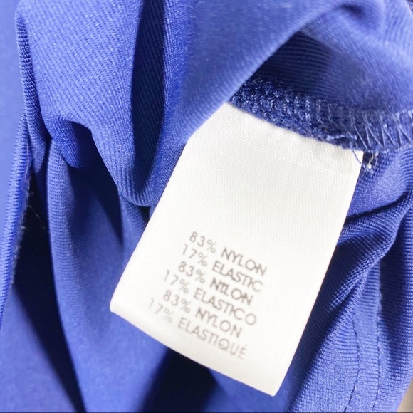 WORTH Shirt L Navy Blue Long Sleeves Classic Crew Neck - Picture 7 of 8